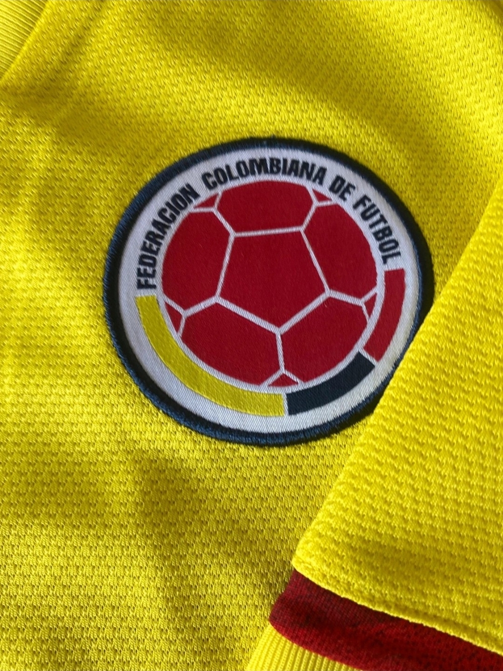 adidas Yellow Colombia Football Crest Kids Jersey